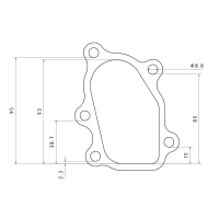 GT28 / GT30R-WG 5-Loch Downpipe Dichtung