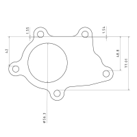 T3/T4 5-Loch Downpipe Dichtung