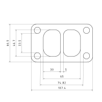 T3 Twinscroll Krümmer / Turbo Dichtung